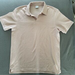 ZARA texture polo dusty pink size small